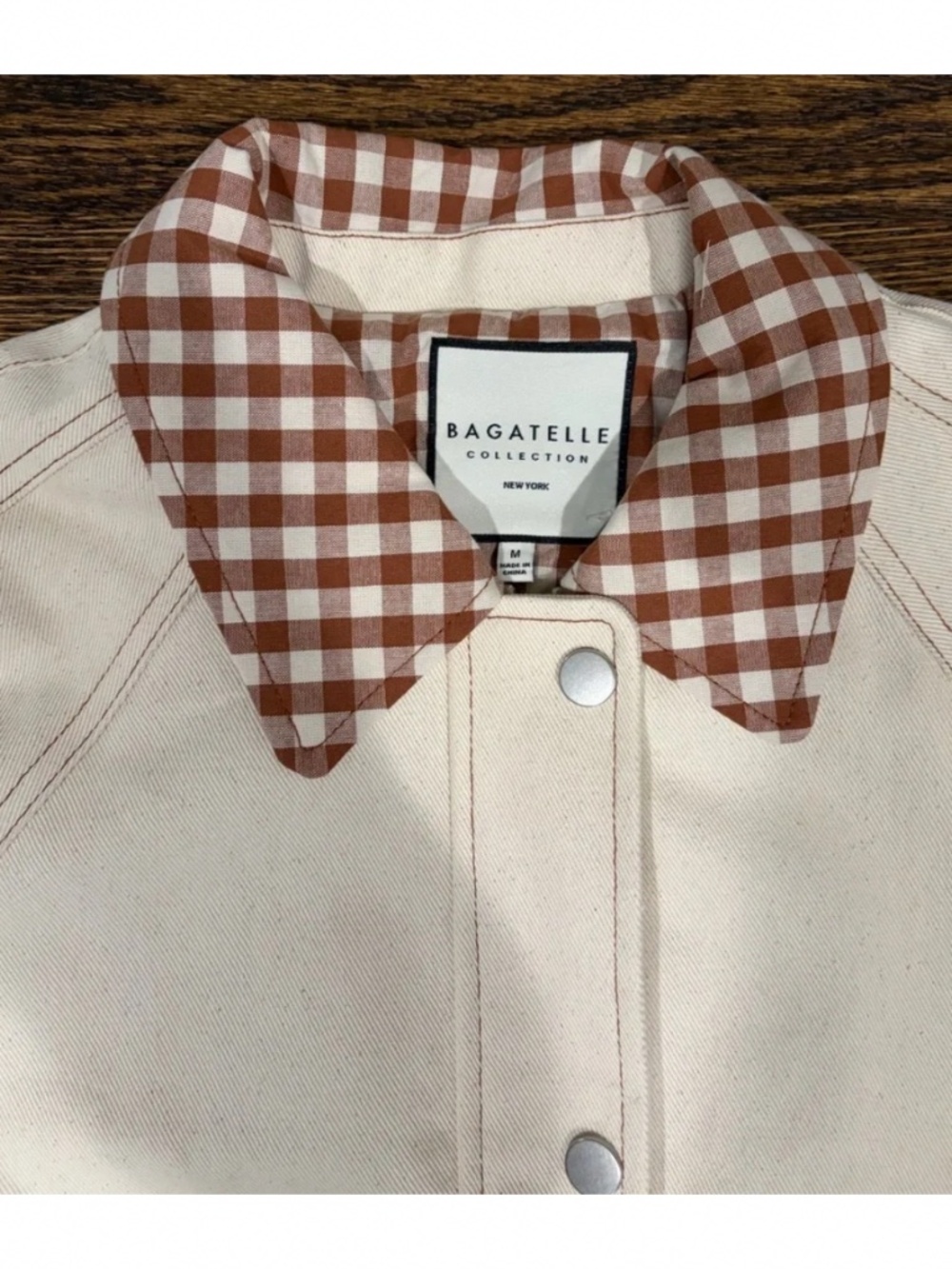 bagatelle check collar jacket - Picture 3 of 4